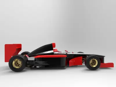 FERRARI-F399 racing car Low-poly 3D model