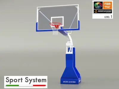 Portable basketball stand 3D model