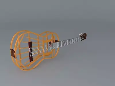 Nylon string guitar Free 3D model