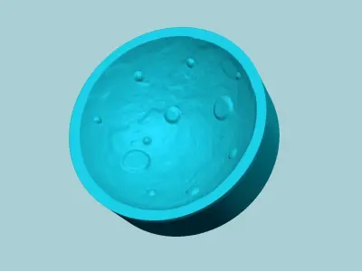 Halloween Molding A05 Moon - Chocolate Silicone Mold 3D print model