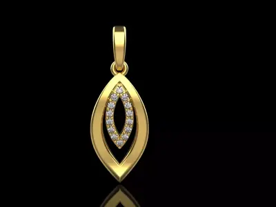 Leaf pendant model 845 3D print model