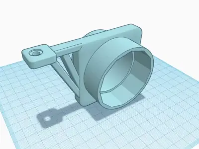 Air filter intake connection 55mm 3D print model