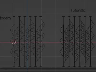 Waves Divider Low-poly 3D model