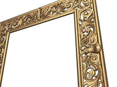 Classic Frame and Mirror 066 Low-poly 3D model