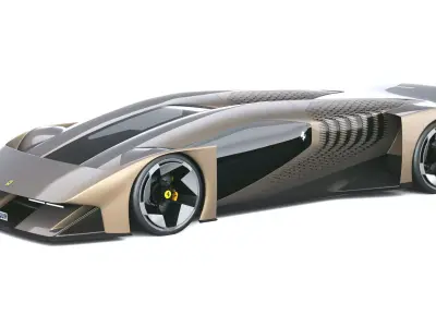 Ferrari F76 Concept 2025 LowPoly Low-poly 3D model