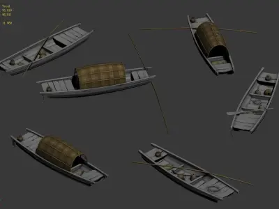 Game Medium City - Boat 3D model