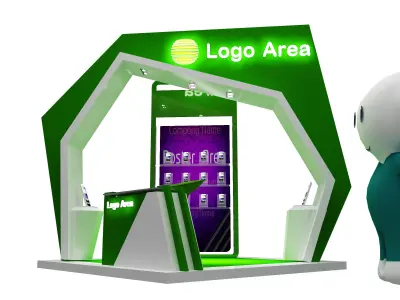  kiosk partition booth a57 3D model