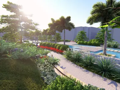 Revit Park Design 3D model