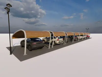  Roof Parking-Parking Lot  3D model