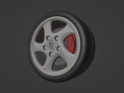993 Turbo twist Rim 3D print model