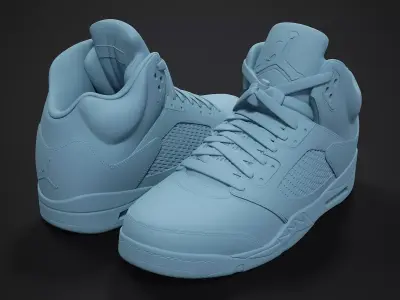 Air Jordan5-retro sneaker-3d printable 3D print model