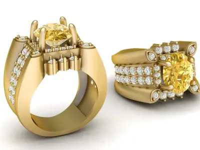 LUXURY ITALIAN MEN RING 3D PRINTABLE MODEL 3D print model