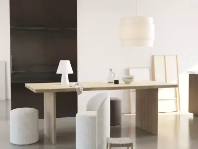 Industrial Living Interior scene 3D model 3D model