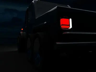 Classic pickup vechical  Free low-poly 3D model
