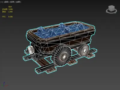 Stylish mining truck Low-poly 3D model