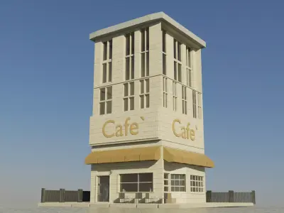 Coffee Shop New York Style Free low-poly 3D model
