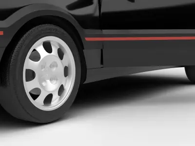 Peugeot 205 GTI 1 6 1992 HQ 3d model 3D model