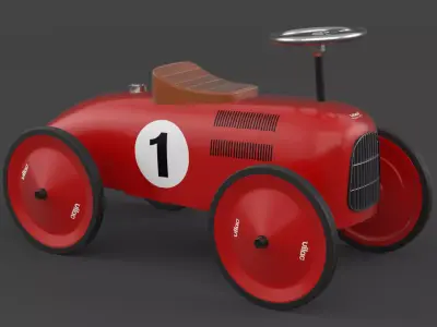 Retro Push Car 3D model
