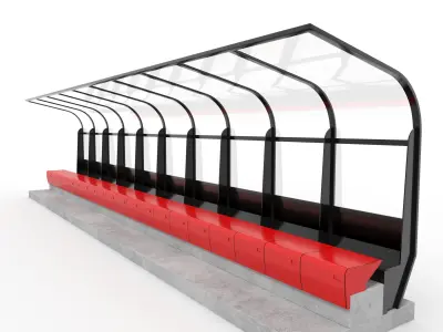 Soccer Bench 16 3D model