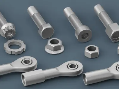 Hard Surface Mechanical Kitbash  Quad Topology  Volume 1 Low-poly 3D model