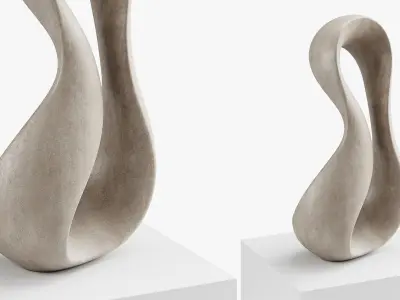 Abstract sculpture by Klaus W Rieck  Giro 3D model