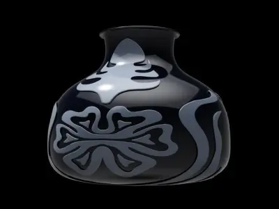 Decorated Glass Jar Free 3D model