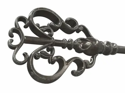 Skeleton ornamental key 2 3D model