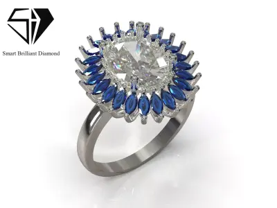 jewelry luxury cad ring model jr00356 3D print model