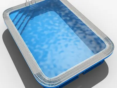 Obdelnik preliv 3D model