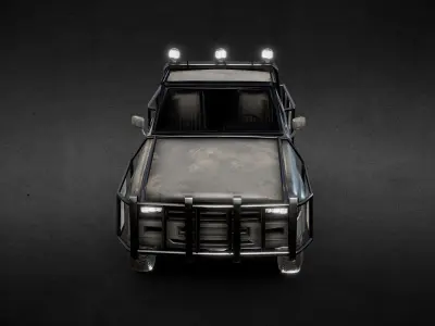 Pickup PBR Lowpoly Low-poly 3D model