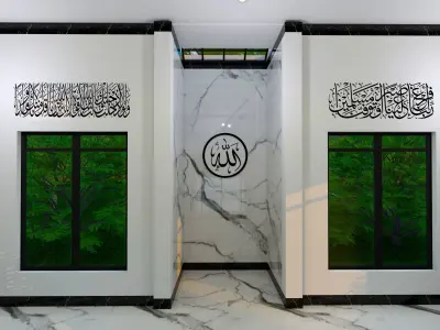 Mosque or Mushola or PrayerRoom or SmallMosque 3D Architecture 3D model