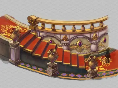 Game Stairs - Stairs 02 3D model purchase