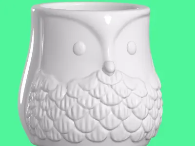 Beautiful vase owl  3D print model