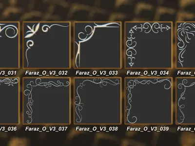 200 Ornamental Mandala Brush  Alpha   3D Model Vol 4 3D model