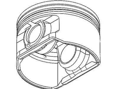 VOLVO B5254T Piston   3D print model