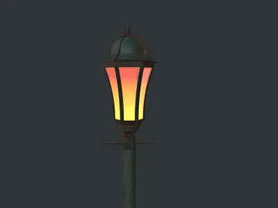 Street Lantern Low-poly 3D model