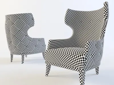 Matis armchair Brabbu armchair 3D model