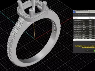 ring woman  3D print model 96
