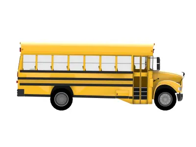 Yellow School Bus 3D model