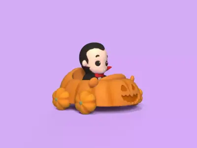 Vampire  Pumpkin Car 3D print model