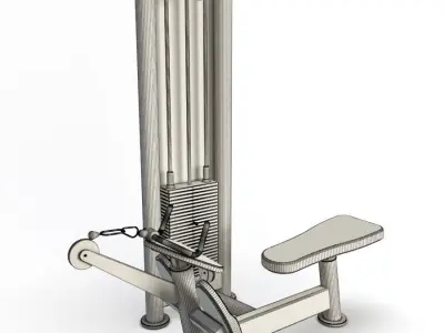 Gym Pulley Row Machine 3D model