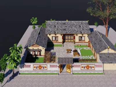 Residential quarters 3D model