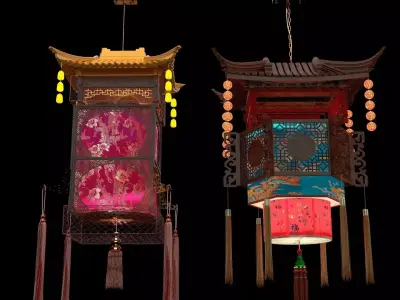 Chinese royal palace lantern  3D model