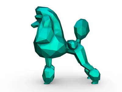 Poodle figure 3D print model