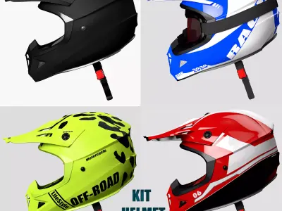 Helmet Off-Road KIT  3D model