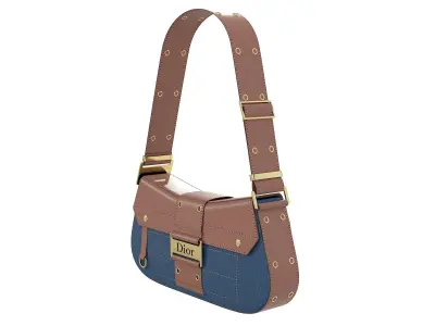 Dior Street Chic Bag Brown Jeans 3D model