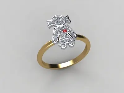 Ring Girl 3D print model