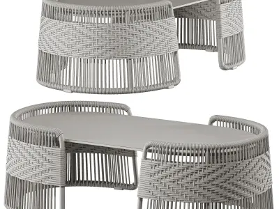 sette garden raven middle coffee table 3D model