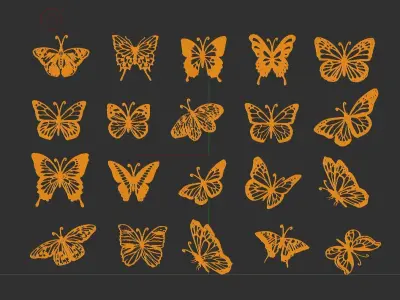 Butterfly Collection Pack  3D print model