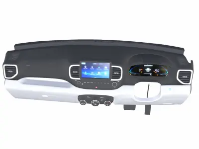 Hyundai Venue Turbo Dashboard Low-poly 3D model